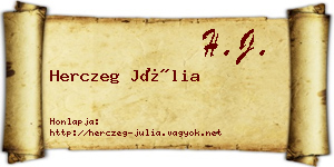 Herczeg Júlia névjegykártya